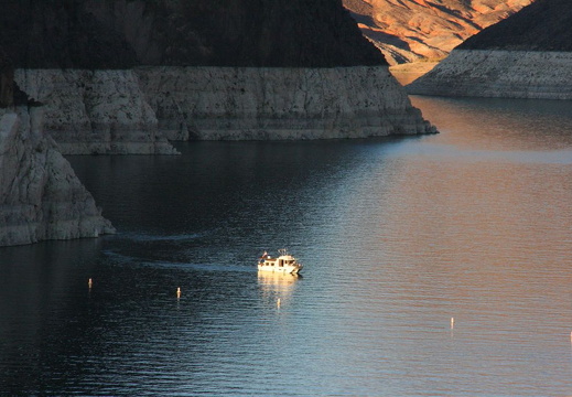 Boat on the Hoover Dam