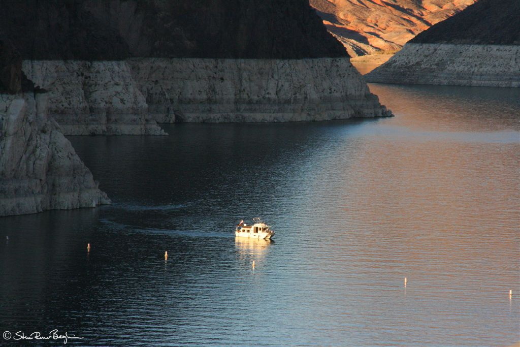 Boat on the Hoover Dam