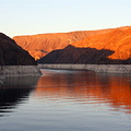 Hoover Dam by sunset