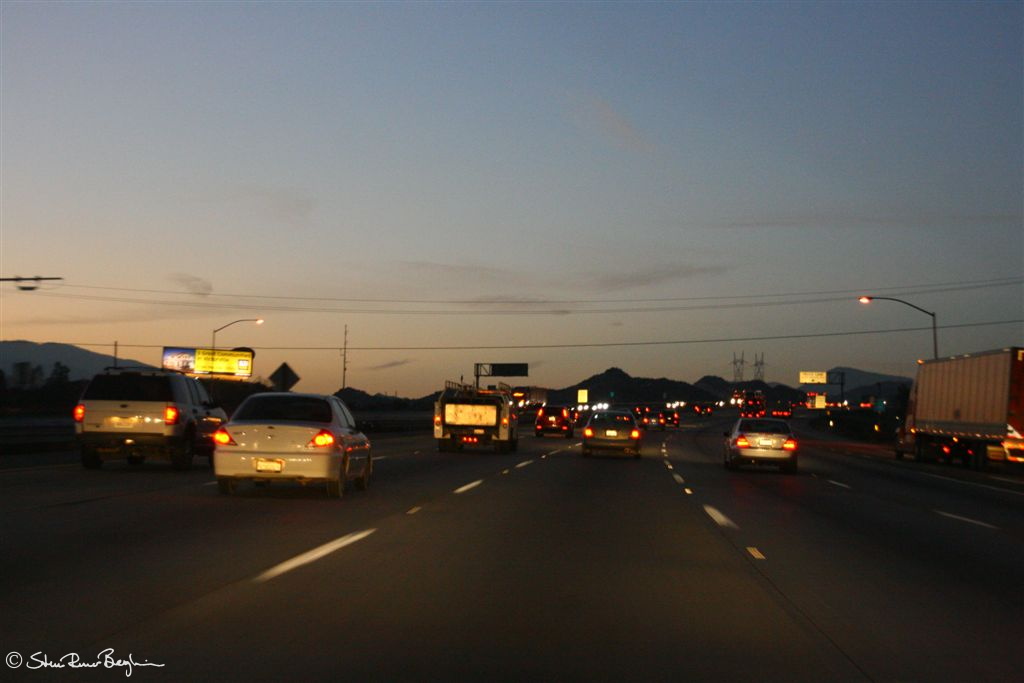 The desert between Los Angeles and Las Vegas