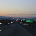 Entering Las Vegas at sunset