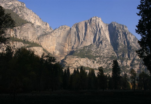 View towards seasonal dry Yosemite falls
