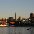 City view by sunset