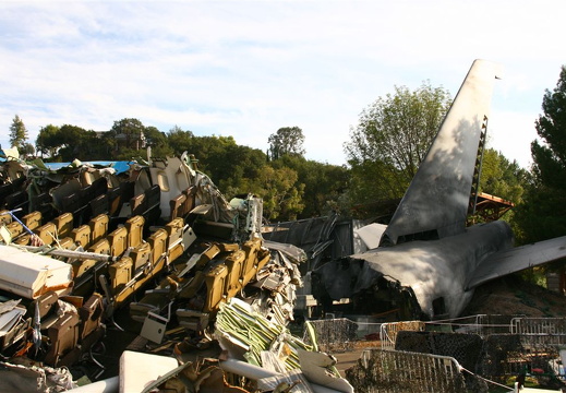 Plane crash set from War of the Worlds, Universal Studios