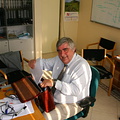 Oskar (Henriksen) in our office at Abu Dhabi Municipality