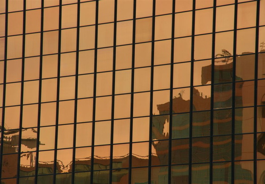 Reflections in glass building