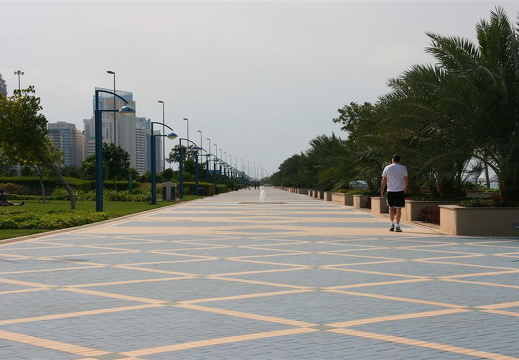 Fountains along the Corniche walk