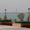 Detail from the Corniche with Lulu Island and Marina Mall in the background