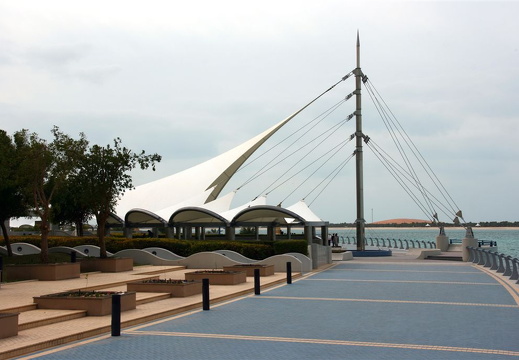 Interesting pavillion construction on the Corniche