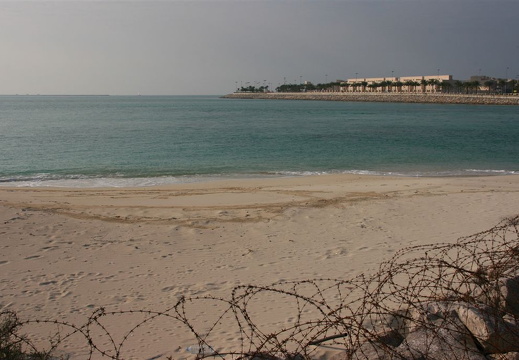 Barbed wire at the beach