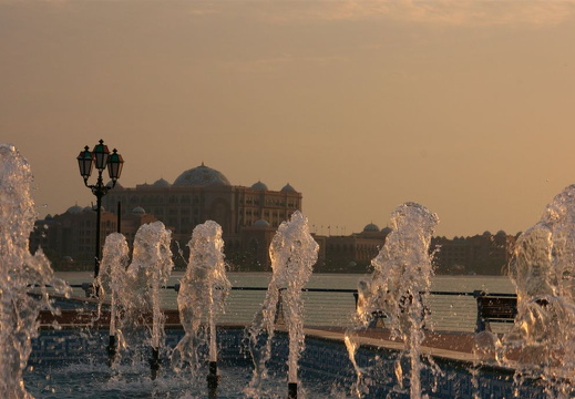 Detail of fountain in front of Emirates Palace