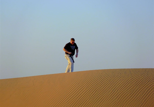 Walking in the sand is remarkably tiresome