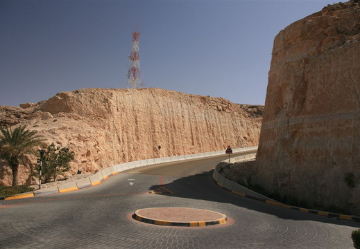 Road blasted into the rock