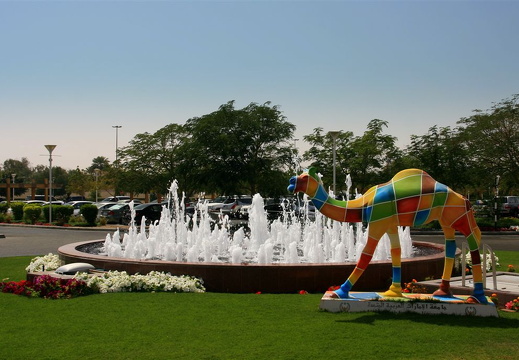 Camel outside Al Ain Shopping Mall