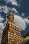 Mosque minaret in Sana'a old town
