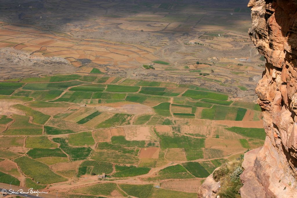 View from the hilltop village of Shibam near Sana'a, Yemen