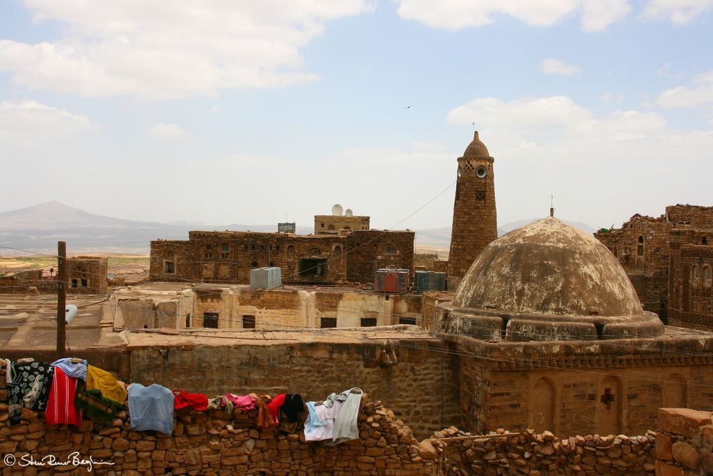 Clothes wash in Thula near Sana'a in Yemen