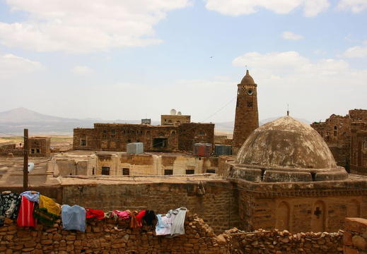 Clothes wash in Thula near Sana'a in Yemen