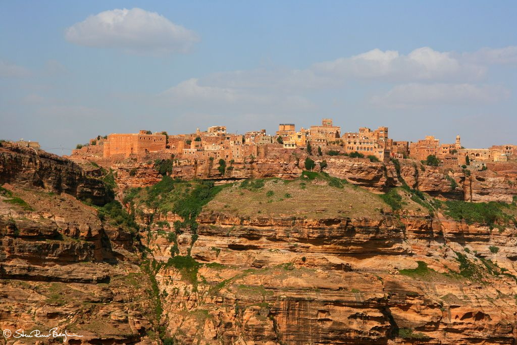 The hilltop village of Shibam near Sana'a, Yemen 