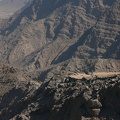 A fortress on a mountain side on the way from Ras al Khaimah to Khasab