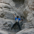 Chad Jerry pretending to climb on the photographer's command