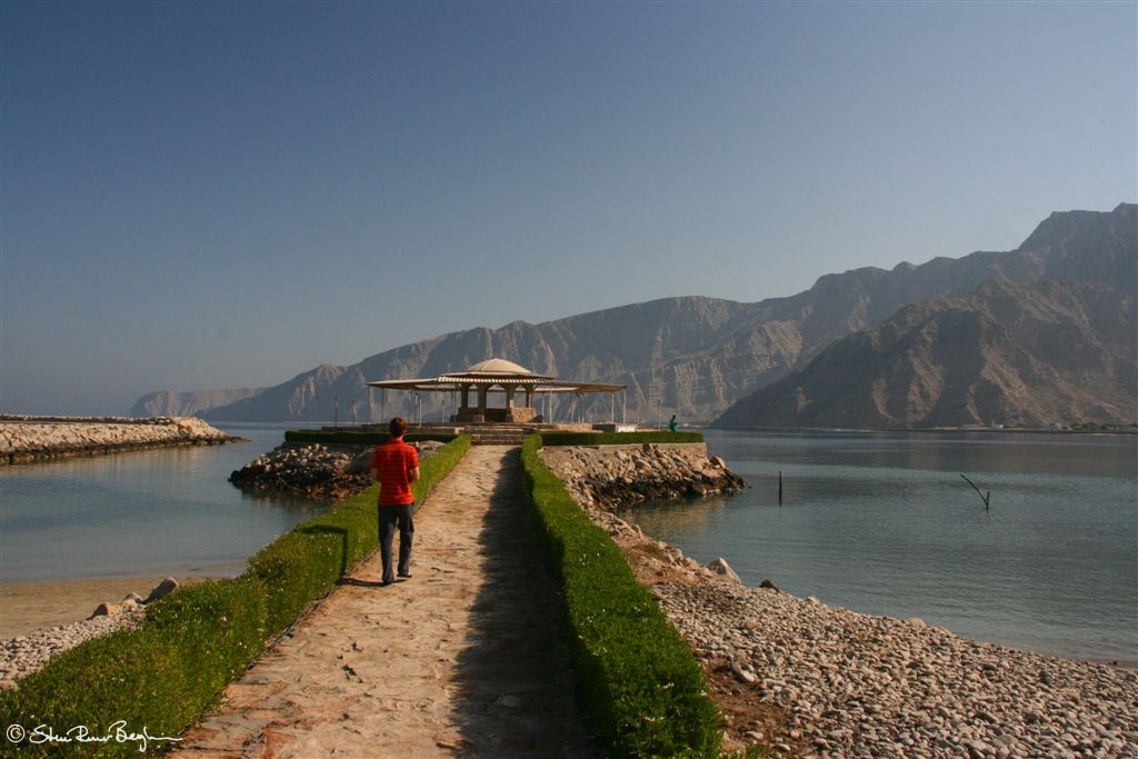 Chad Jerry looking towards Al-Jerry on the Musandam Peninsula