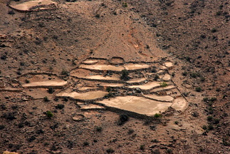 Old farm terraces in the mountains of Musandam