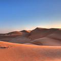Sand dune close to sunset