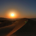 Sand dune close to sunset