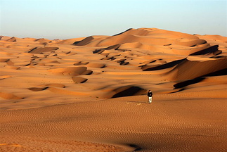 Walking in the sand