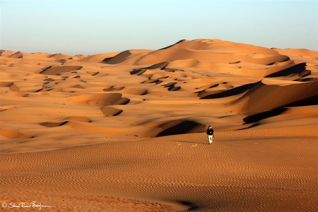 Walking in the sand