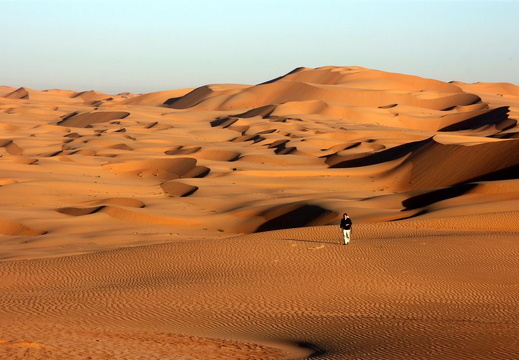 Walking in the sand