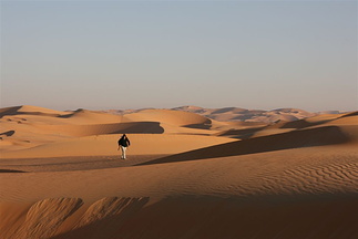 Walking in the desert