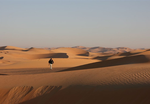 Walking in the desert