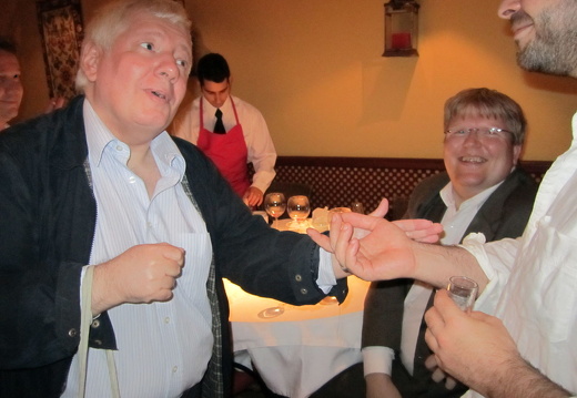 Antonio tickling invisible leprechaun in unspeakable places