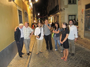 Barrio Alto at night