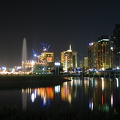 Lake Park in Abu Dhabi at night