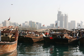Dhow harbor in Abu Dhabi