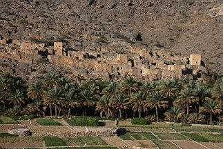 Abandoned village at entrance to Wadi al Nakhur