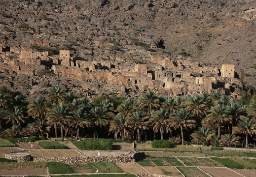 Abandoned village at entrance to Wadi al Nakhur