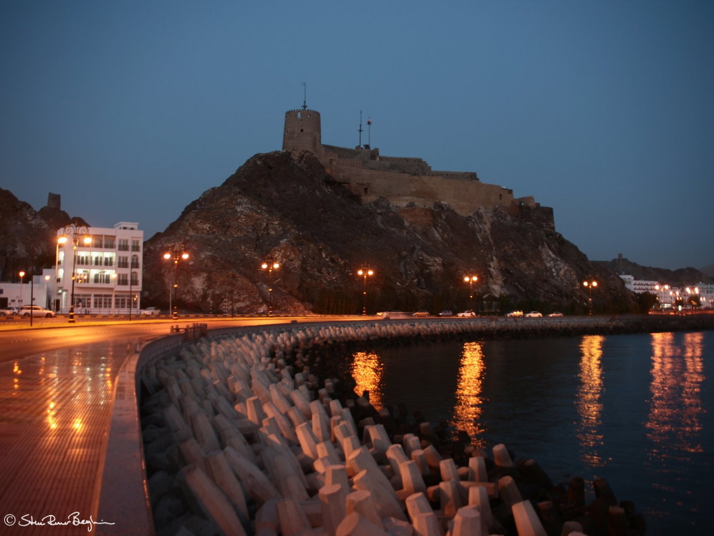 Mutrah Corniche at night