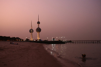 Kuwait Towers at sunset