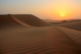 Sunrise in the Liwa desert