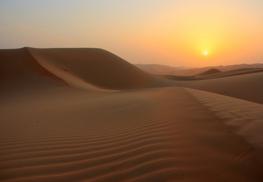 Sunrise in the Liwa desert