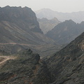 Road, football field, mountain and canyon