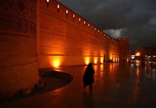 Irani lady passing in front of Arg-e Karim Khan