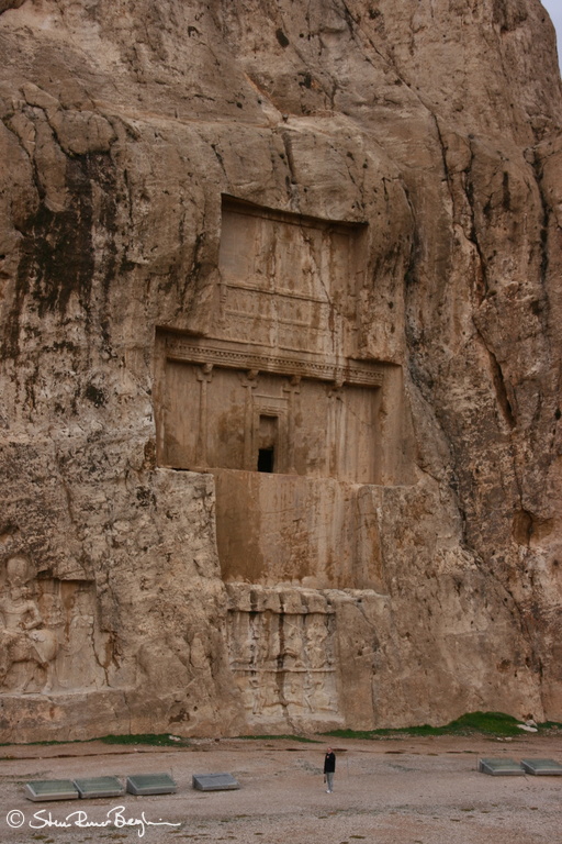 Olav in front of tomb at Naqsh-e Rustam