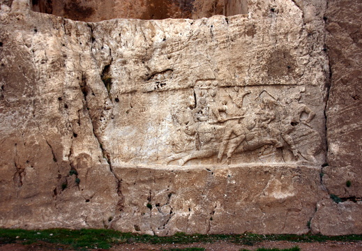 Carvings beneath tomb