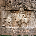 Carvings beneath tomb