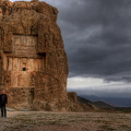 Øystein and Shankar below tombs at Naqsh-e Rustam